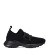 Tod's Kate Sneakers In Technical Fabric In Black