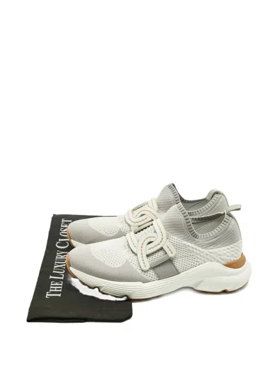 Pre-owned Tod's Kate Slip-on Sneakers In Gray
