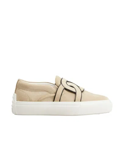 TOD'S TOD'S KATE ROUND TOE SLIP-ON SNEAKERS