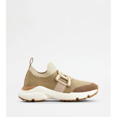 Tod's Kate Slip-on Sneakers In Fabric In Brown