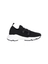Tod's Leather-trimmed Stretch-knit Slip-on Sneakers In Black