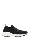 Tod's Womens Tods Sport Run 54c Calzino Logo-embellished Mesh-knit Low-top Trainers In Black