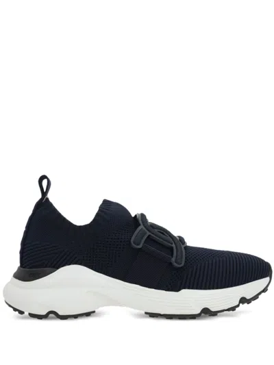 Tod's Sport Run 54c Calzino Catena Pelle Sneaker In Blue