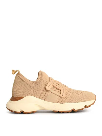 TOD'S KATE SNEAKERS IN BEIGE TECHNICAL FABRIC