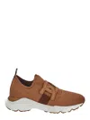 Tod's Leather-trimmed Knit Sneakers In Pink