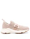Tod's Kate Slip-on Sneakers In Fabric In Pink