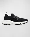 Tod's Kate Stretch Knit Trainer Sneakers In Black
