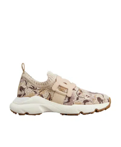 Tod's Sneakers Mit Stickerei In Nude