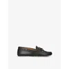 Tod's Ods Black Kids' Laccetto Nuovo Leather Driving Shoe Eur 28 / 10 Uk In Black