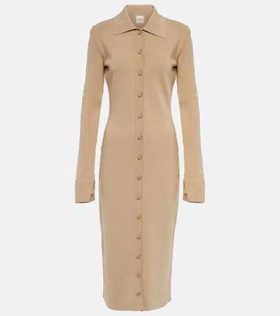 Tod's Hemdblusenkleid Aus Strick In Beige