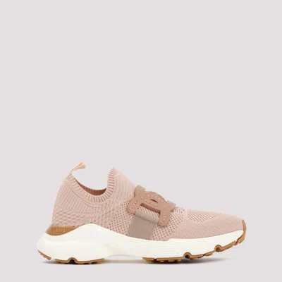 Tod's Leather-trimmed Stretch-knit Slip-on Sneakers In Neutral