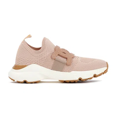 TOD'S KNIT SNEAKERS FOR WOMEN IN NUDE AND NEUTRALS