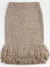 Tod's Knitted Midi Skirt In Neutrals