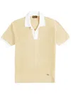 Tod's Knitted Short-sleeve Polo Shirt In Neutrals