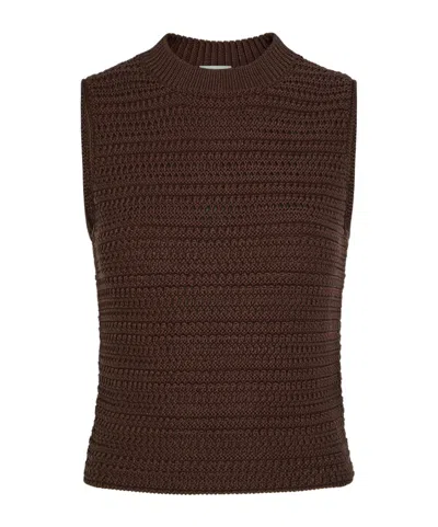 Tod's Knitted Short-sleeved Shirt In Orange