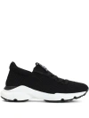 Tod's Women's Sport Run Knitted Sneakers In Black