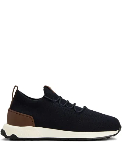 Tod's Mesh Upper Sneakers Contrast Heel Detail In Black