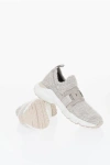 Tod's Knitted Sock Sneakers With Front Logo In Gray