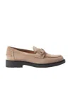 Tod's Women's Gomma Basso Suede T Chain Loafers In Nude