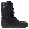 Tod's Tods' Lace-up Combat Boots In Black Suede In Black
