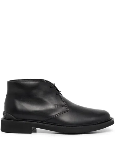 Tod's Lace-up Desert Boots In Nero