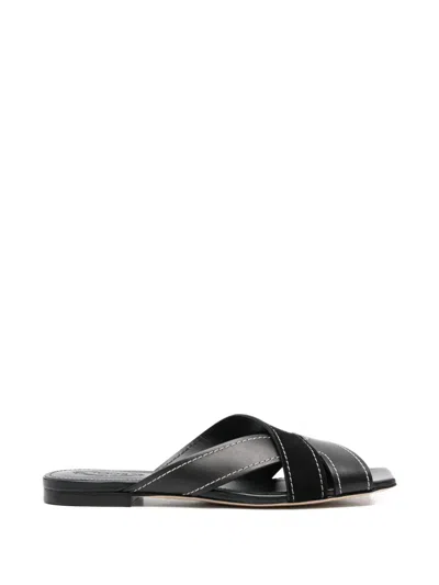 Tod's Lace-up Heeled Sandals In Black