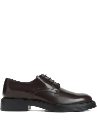 Tod's Lace-up Leather Derby Shoes In Black