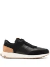 Tod's Tods Mens Black Luxury Leather And Mesh Low-top Trainers In Black