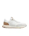 Tod's Low-top Suede And Leather Sneakers In White