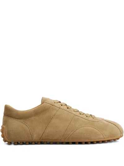 Tod's Tods Panelled Suede Sneakers In Brown