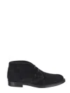 Tod's Short Ankle Suede Desert Boots In Black