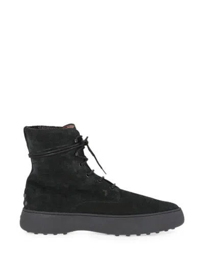 Tod's Lace-up Boots In Black