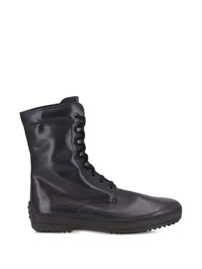 Tod's Lace-up Boots In Blue