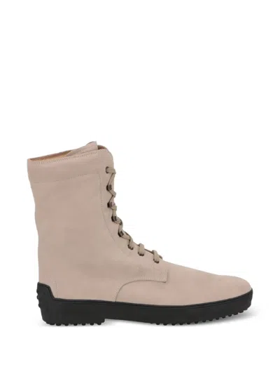 Tod's Winter Gommino Ankle Boots In Suede In Brown