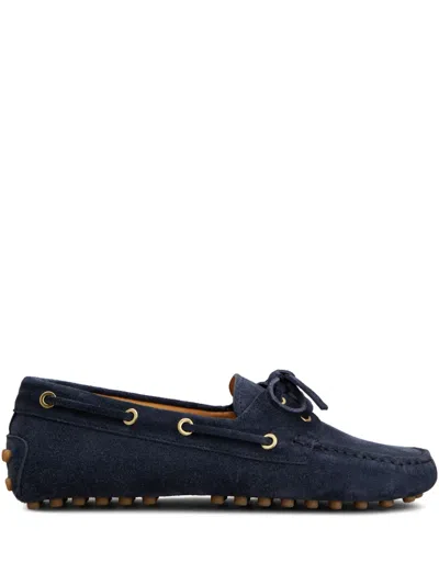 Tod's Lace-up Gommino Loafers In Blue