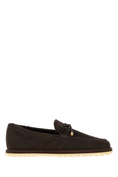 Tod's Shearling-lined Calfskin Loafer In Brown