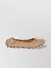 Tod's Lambskin Bow Detail Round Toe Ballerinas In Brown