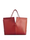 Tod's Large Di Bag Folio Leather Tote Bag In Red