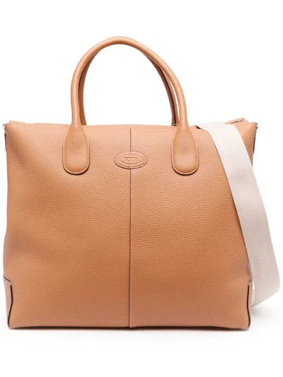 Tod's Large Di Bag Tote Bag In Brown