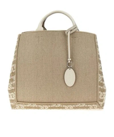 Tod's Large Shopping Tote Bag In Nude