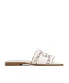 Tod's Laser-cut Leather Sandals In White