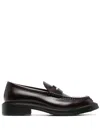 Tod's Leather 50mm Penny Loafers In Red