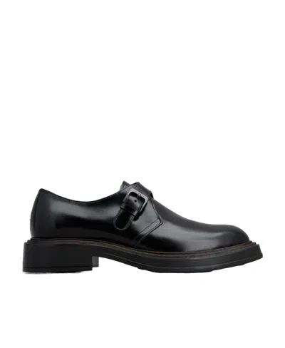 Tod's Leather 55mm Monk Shoes In Black