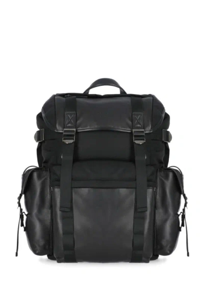 TOD'S LEATHER AND FABRIC BACKPACK
