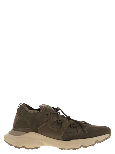 Tod's Leather And Technical Fabric Sneakers In Multi