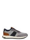 TOD'S LEATHER AND TECHNICAL FABRIC SNEAKERS