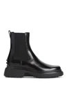Tod's Black Leather Ankle Boots With Elastic Panels