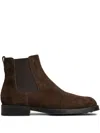 Tod's Round Toe Suede Chelsea Boots With Elastic Side Panels