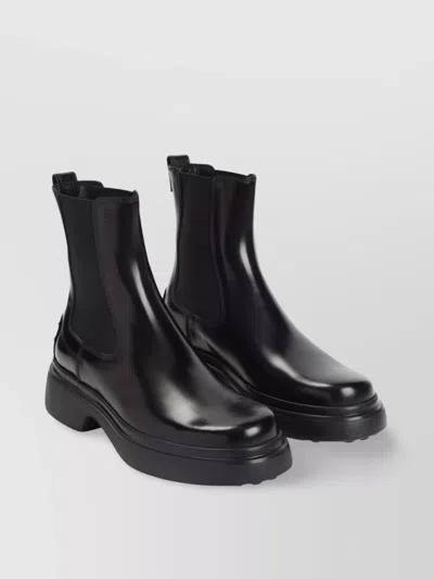 Tod's Leather Ankle Boots Chunky Sole