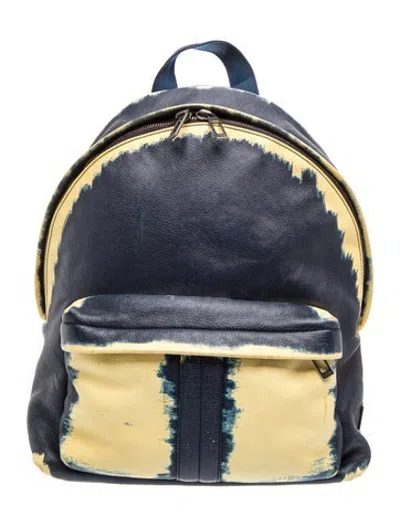 Pre-owned Tod's Leather Backpack In Blue
